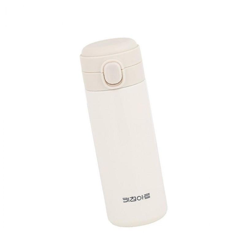 물병 400ml 화이트 텀블러 원터치 키친아트 스텐 보틀