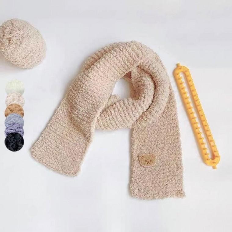 DIY 곰돌이 취미생활 키트 목도리 뜨개질 초보자 DIY 세트 선물하기