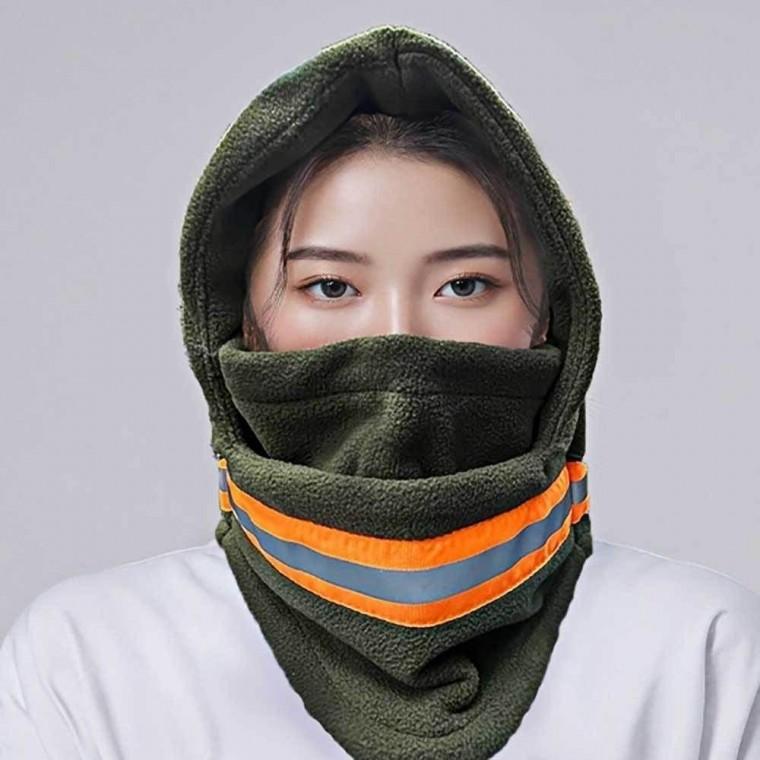 반사띠 안전 카키 보온 겨울 바라클라바 조절 폴리에스테르 넥워머 야간