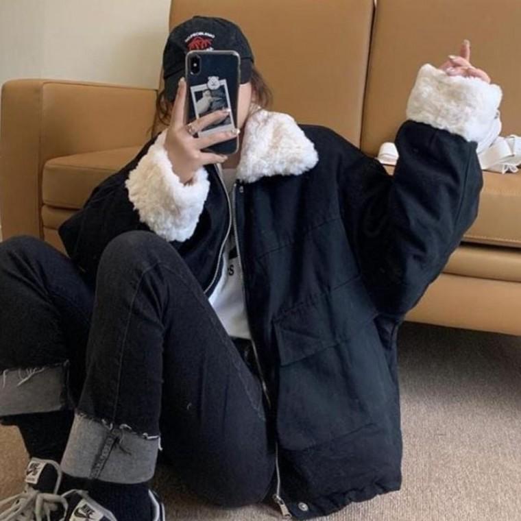 점퍼 이중잠금 구름 패딩 크로징 하이넥 소프트퍼 똑딱이 패딩 점퍼 여성