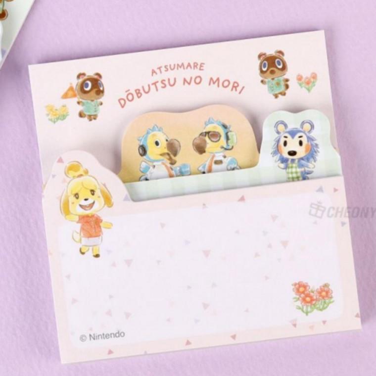 모여봐요 동물의숲 다이컷 접착 메모지 노트 떡메모지
