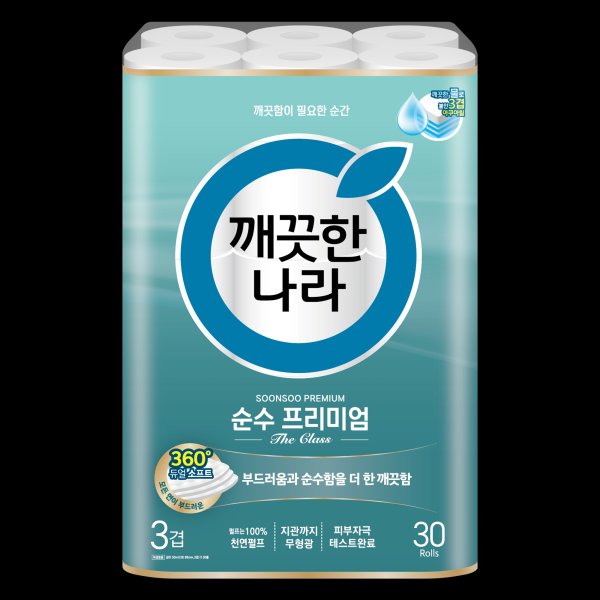 깨끗한나라 순수 프리미엄 더클래스 30m 30롤 1팩