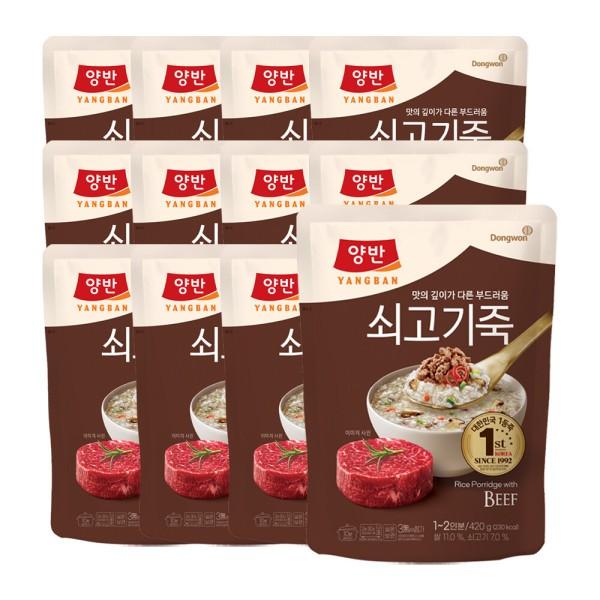 동원 양반 쇠고기죽 420g 12개