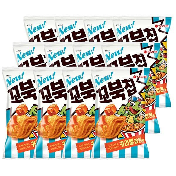 오리온 꼬북칩 카라멜팝콘 72g 12입