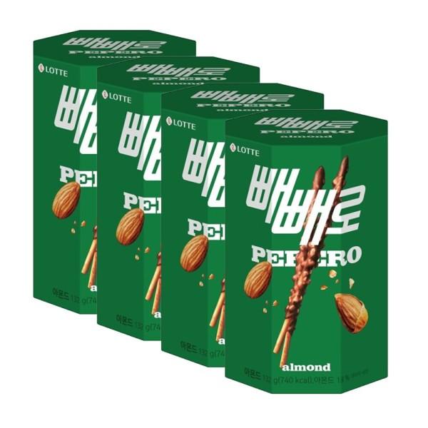 아몬드 빼빼로 132g (4봉) x 4곽