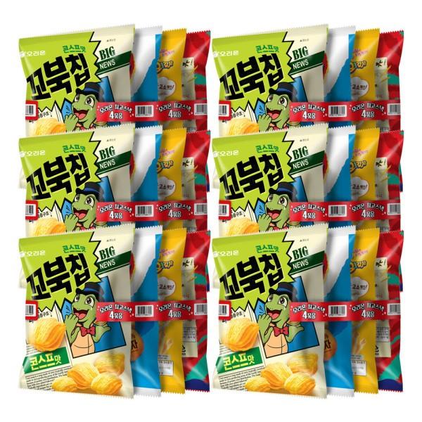 최고스낵 4묶음 170gx6개 (꼬북칩+포카칩오리지널+오감자그라탕+썬)