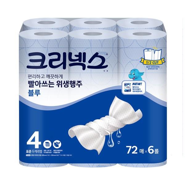 크리넥스 빨아쓰는 위생행주 블루 72매 6롤