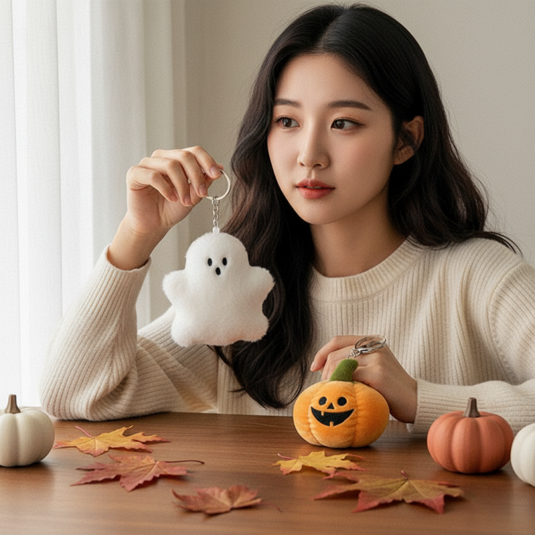 할로윈 유령 열쇠고리 캐릭터 팬시 장식 소품 액세서리