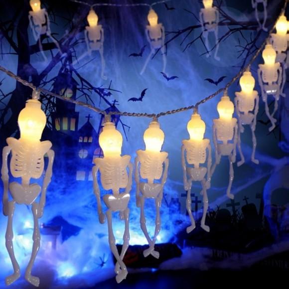 30구 LED 할로윈 뼈다귀 가랜드 전구(4.5M)