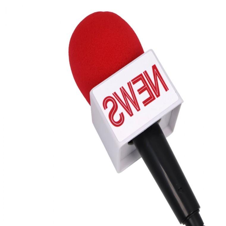 뉴스 모형마이크 할로윈의상 방송소품 마이크모형