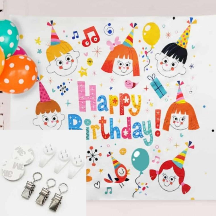 패브릭 포스터 생일축하 아이들 생일포스터 생일가랜드파티장식글리터방패해피벌스데이 생일파티용품 파티