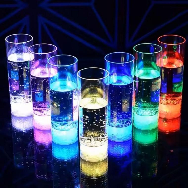 붙이는 홈파티 컵받침 LED 술잔코스터 2p세트 6cm 술잔 파티