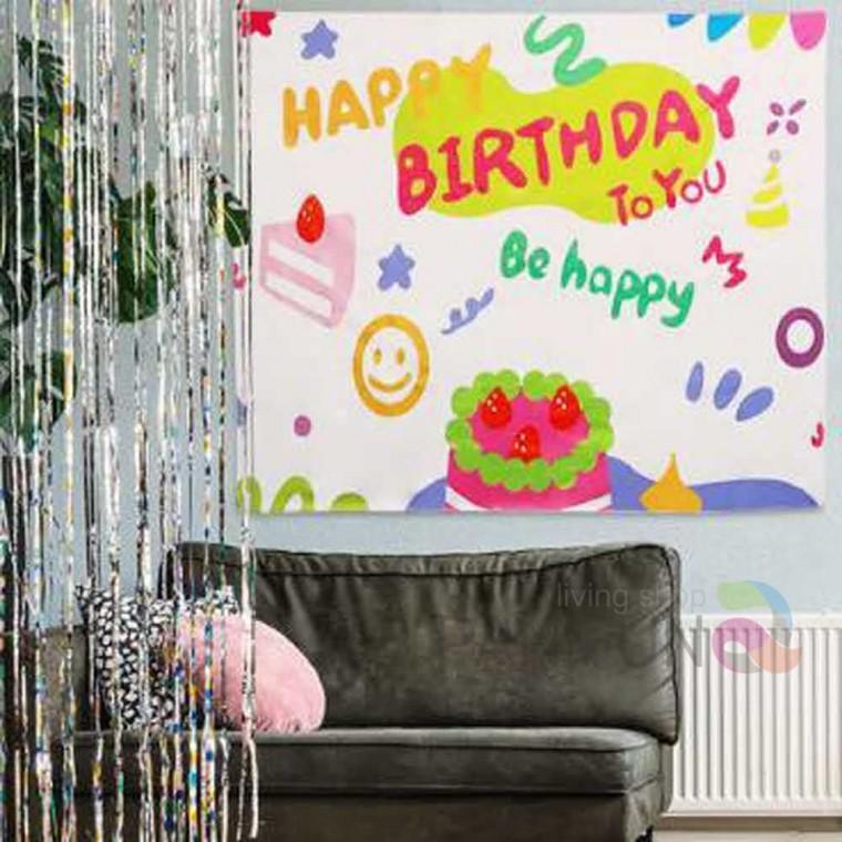 생일패브릭포스터 딸기케이크 생일포스터 포스터패브릭 파티가랜드 생일축하현수막 생일파티꾸미기