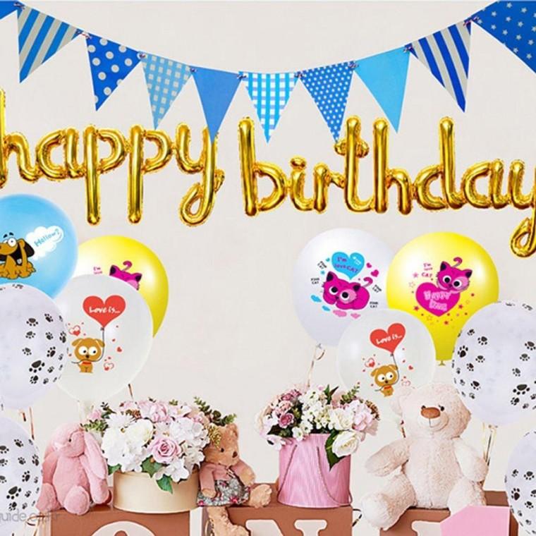 강아지 생일 파티 풍선 세트 가랜드 1P 이벤트 장식