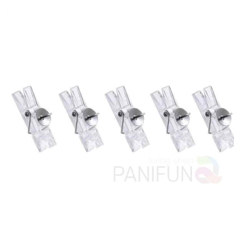 투명 집게 압정 20P 게시판압정 압정집게 푸쉬핀 파티션압정 파티션핀클립 압핀 종이핀 앞핀 압정클립