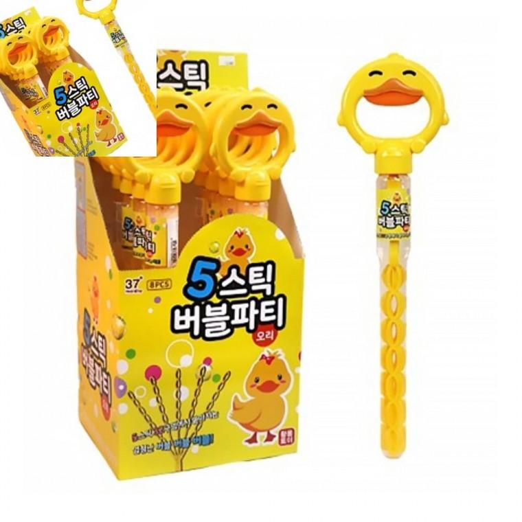 황용 5스틱 버블파티 오리 갑 8개입 아기목욕오리 유아욕조용 물놀이스틱 욕실장난감