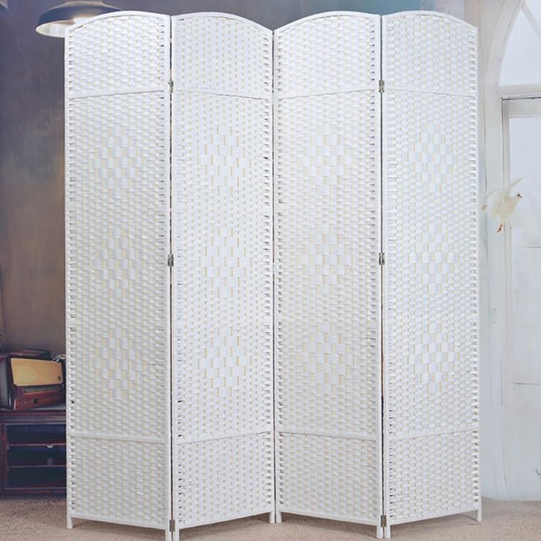 라탄 구텐 4단 파티션 150cmx160cm 화이트
