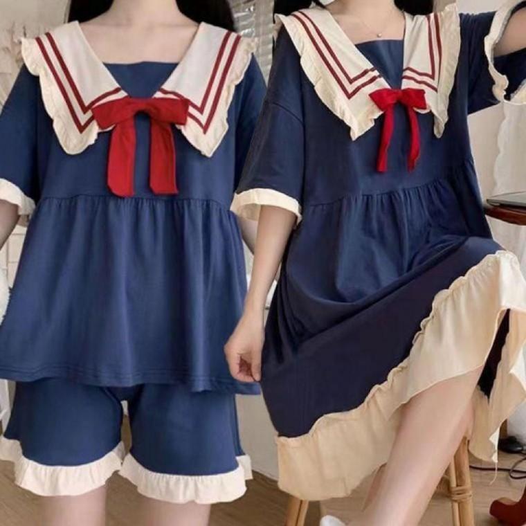 여름 한정 특가 여성 남성 여성 예쁜 반팔 파마자 잠옷 상하의 반바지 원피스 파자마 홈웨어 파티 세트 여