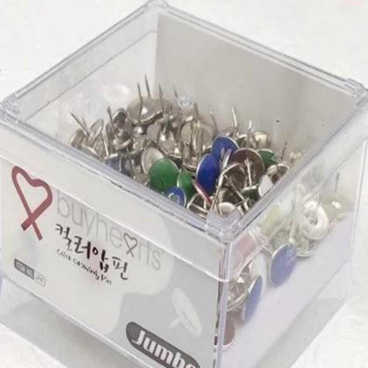 컬러 압핀 10.5mm 앞정 앞핀 종이핀 압정핀 파티션핀