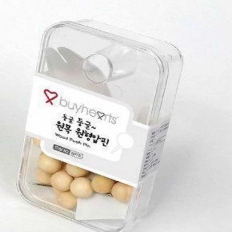 원목 원형압핀 9mm 앞핀 종이핀 게시판압정 파티+E724션압정 압정핀