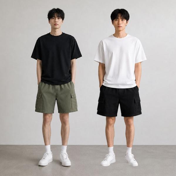 남성 사이드 포켓 밴딩 스트릿 반바지 BM-483