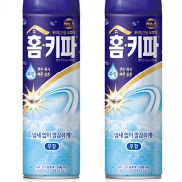 기름 냄새 없는 무향 모기 에어로솔 살충제 2개입 가정용해충살충
