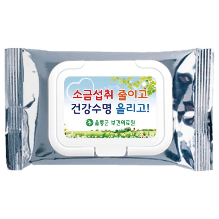 실버 캡형 30매 300개 휴대용 물티슈 판촉 홍보 전도용