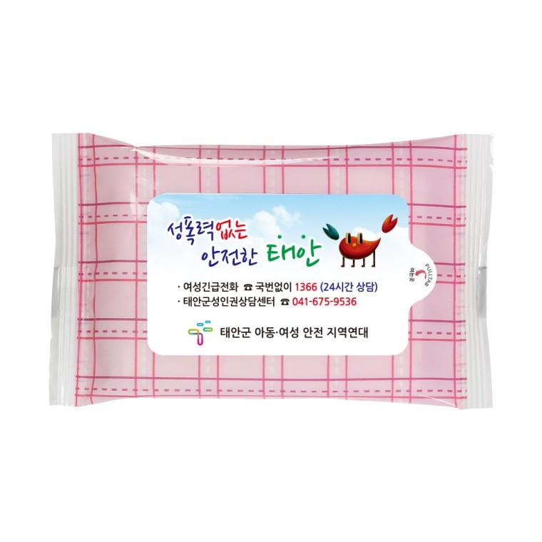 체크핑크 10매 1 000개 휴대용 물티슈 판촉 홍보 전도용