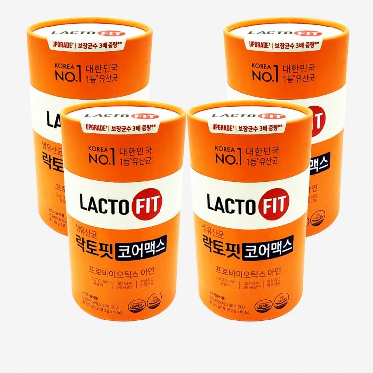 종근당건강 락토핏 코어맥스 생유산균 60포 x 4통