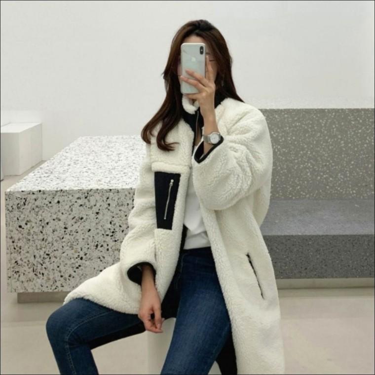 뽀글이 양면점퍼 겨울 아우터 리버시블 3컬러 남녀 롱후리스