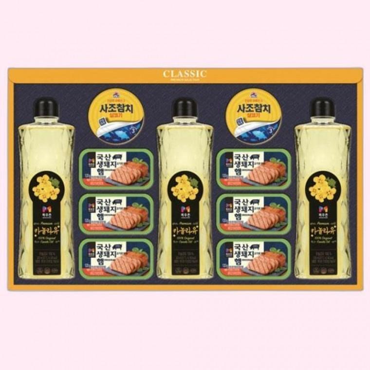 식용유 햄 참치캔 선물 통조림 쇼핑벡포함 선물세트 답례품 명절 설 설날 구정 직원 단체