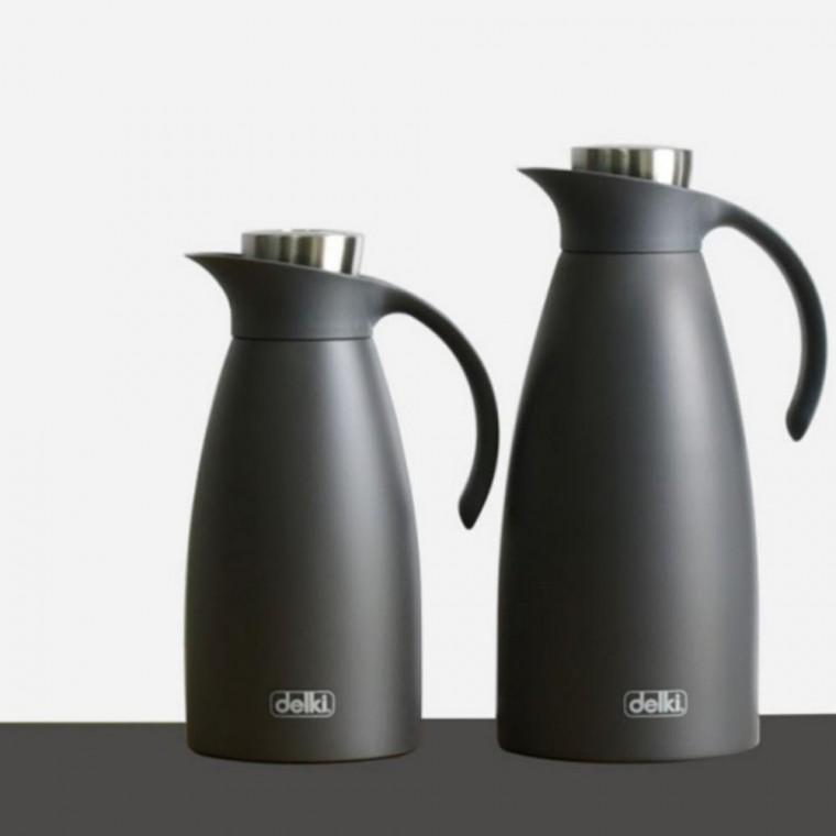 원터치 뚜껑 스텐 보온 보냉 물병 식당 주전자 1.5L