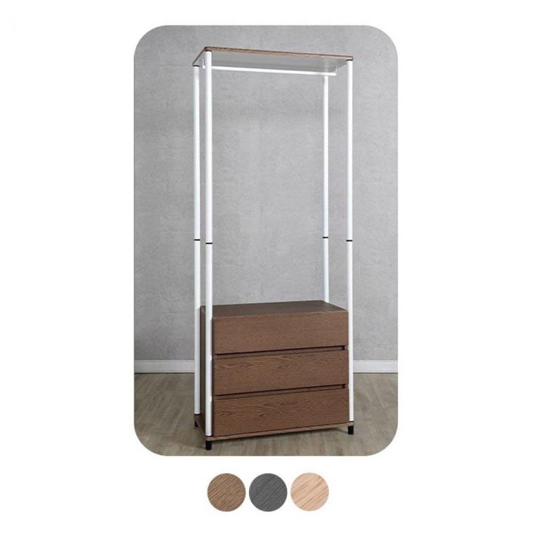 시스모 DIY 600 행거 3단 서랍장 드레스룸 수납