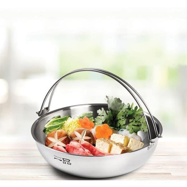 키친아트 샤브냄비 인덕션 전골 냄비 3중 망포함 28cm