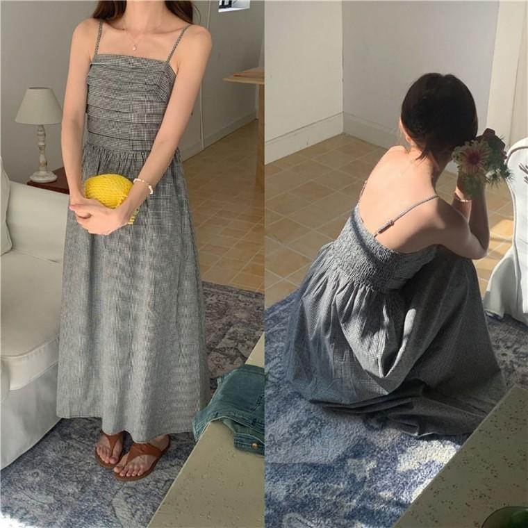 뷔스티에원피스 LL 휴양지원피스 원피스 체크원피스 루즈핏원피스 비치원피스