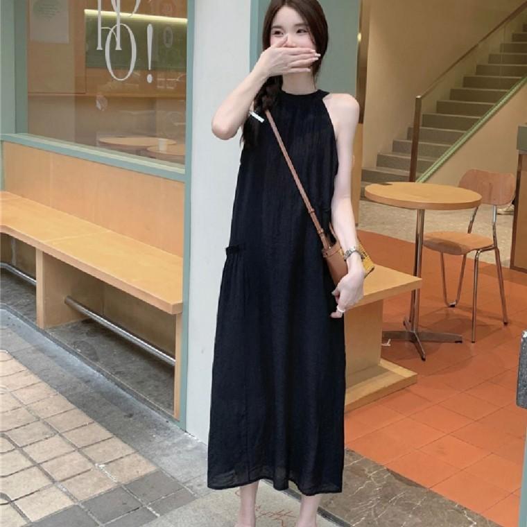 원피스 롱원피스 휴양지 슬리브리스원피스 홀터넥 휴양지원피스 바닷가원피스