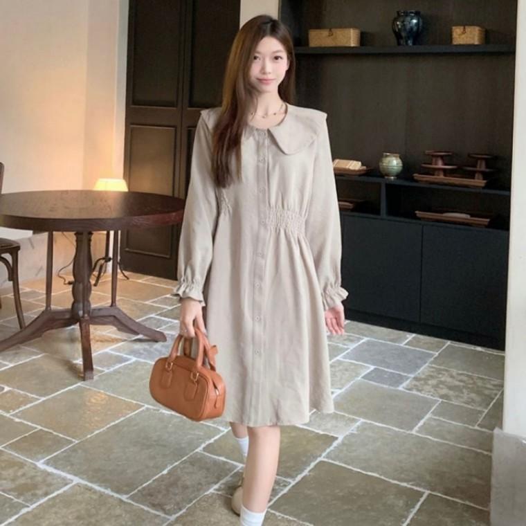 심플한원피스 셔츠원피스 2color 편한 러블리 빅카라 원피스