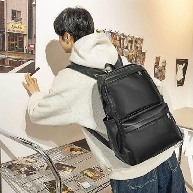 남녀공용백팩 레더가방 남녀공용가방 레더 백팩 캐주얼 보관 빅사이즈가방