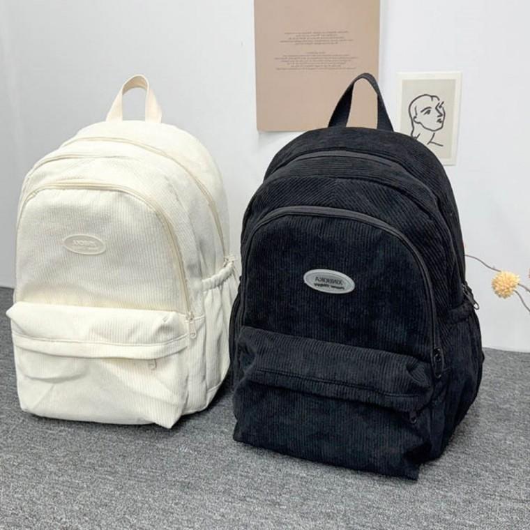 수납 코듀로이 골덴백팩 코듀로이가방 책가방 골덴가방 학생 골덴 멀티포켓
