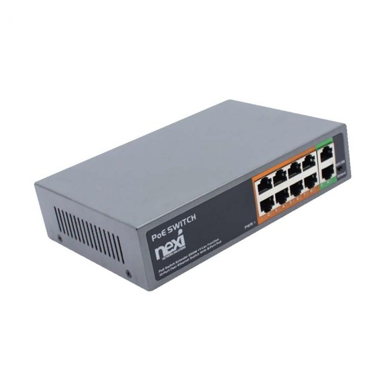 10포트 POE 스위치허브 96W 전송속도 10-100MBPS 노트북 무선AP 데스크탑 PC 컴퓨터 NAS 프린터