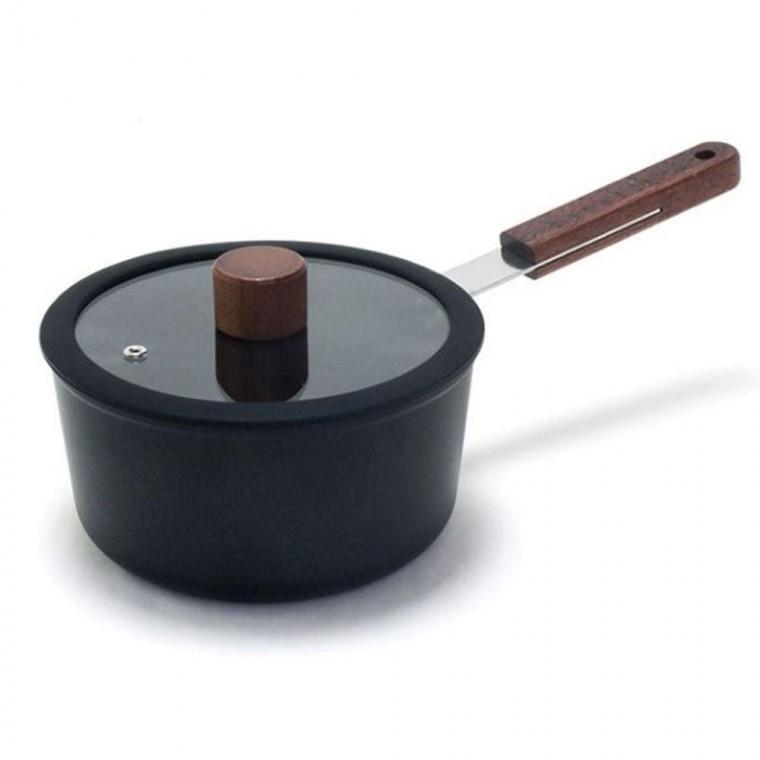 키친아트 냄비 우드핸들 인덕션 라면 편수 냄비 18cm