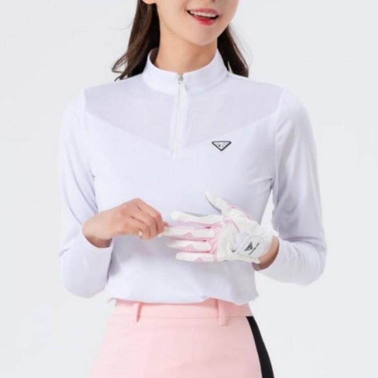 좋은옷 여자골프티셔츠 메쉬티셔츠 화이트 1P 긴팔 골프웨어