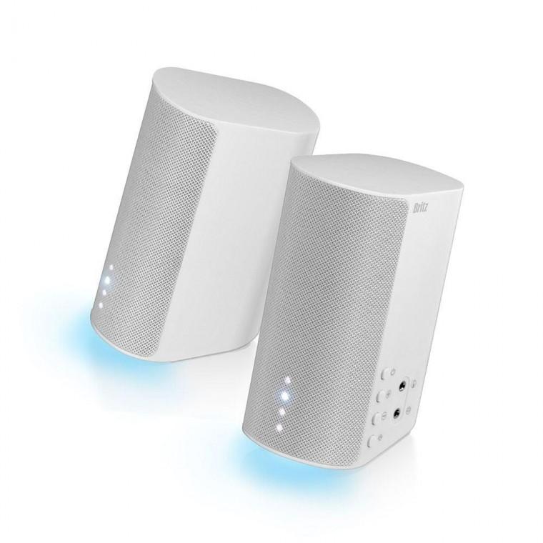2채널 게이밍 PC 노트북 듀얼 LED 스피커 화이트