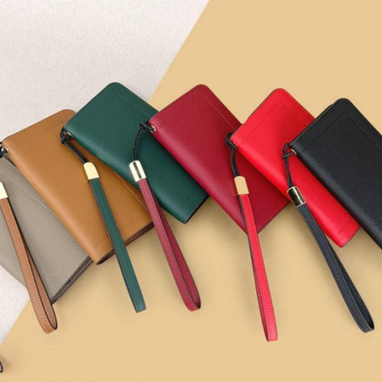 가죽 카드수납 핸드폰 스트랩 지갑 폰 케이스 4color