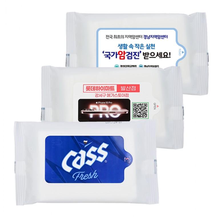 무광 화이트 10매 1 000개 휴대용 물티슈 판촉 홍보 전도용