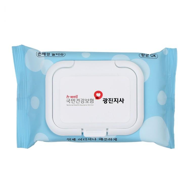 손세정 크린 캡형 20매 300개 휴대용 물티슈 판촉 홍보 전도용