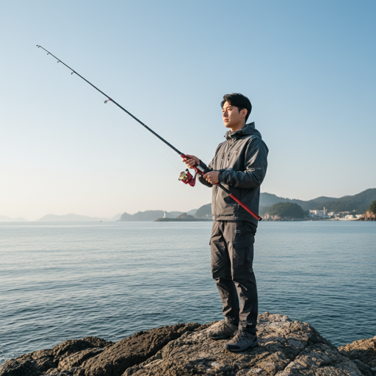 레드 3-540 원투 낚싯대 바다 갯바위 방파제 낚시 로드 5.4m