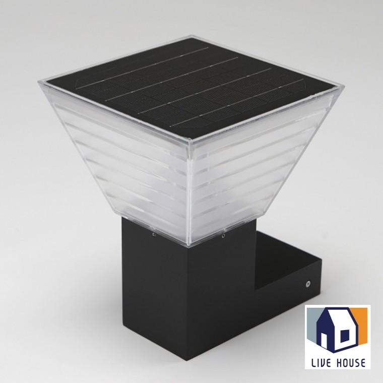 블랙 LED 태양광 외부 벽등 방수 벽조명