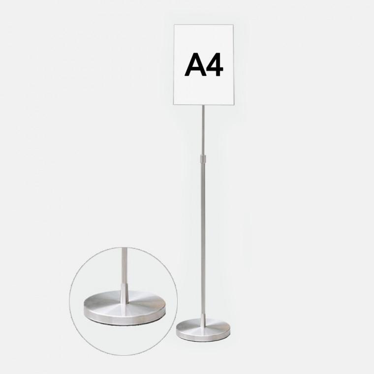 스탠드형 A4 사인 스텐 전시회 원형베이스 식 포스터 스탠드 POP꽂이
