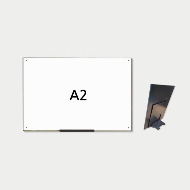 테이블 자석식 슬림 진열 L형 POP꽂이 스틸거치대 POP 포스터 전시회 A2